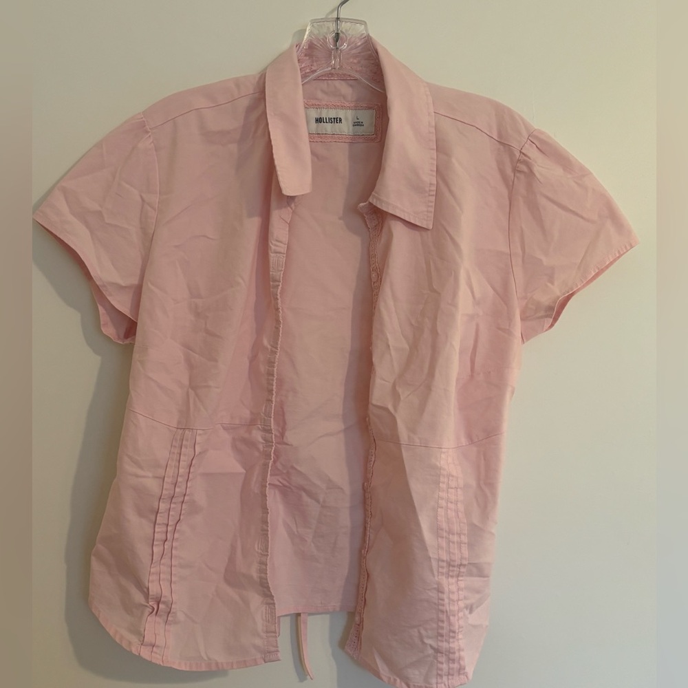 Hollister Pale Pink Button-Up Shirt